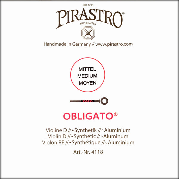 Obligato D aluminum Violin String