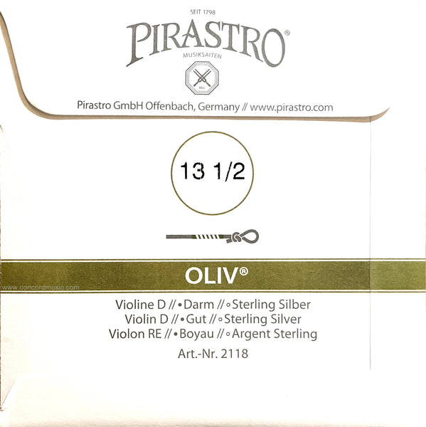 Oliv Violin Silver D String, Gut