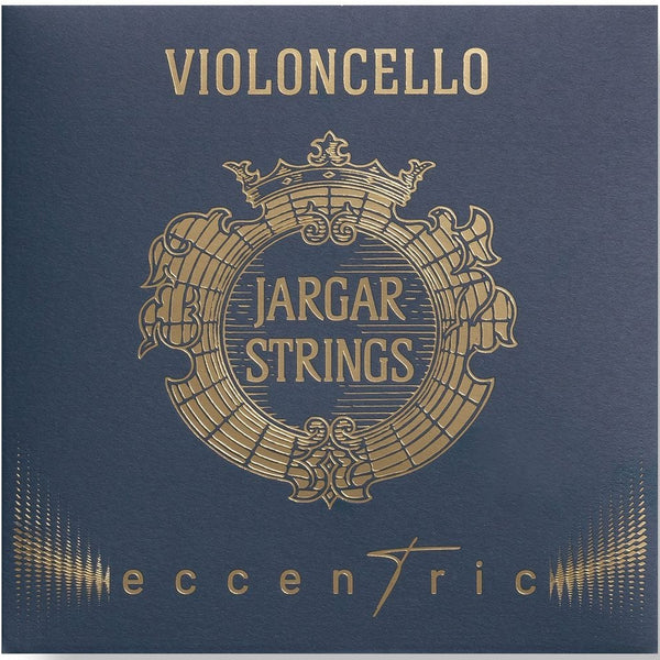 Jargar Strings Eccentric cello string set blue packaging with gold print