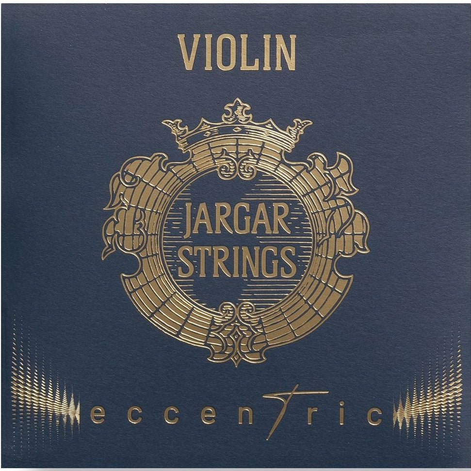 Box set of Jargar Strings violin strings with gold text 