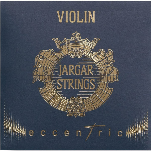 Box set of Jargar Strings violin strings with gold text 