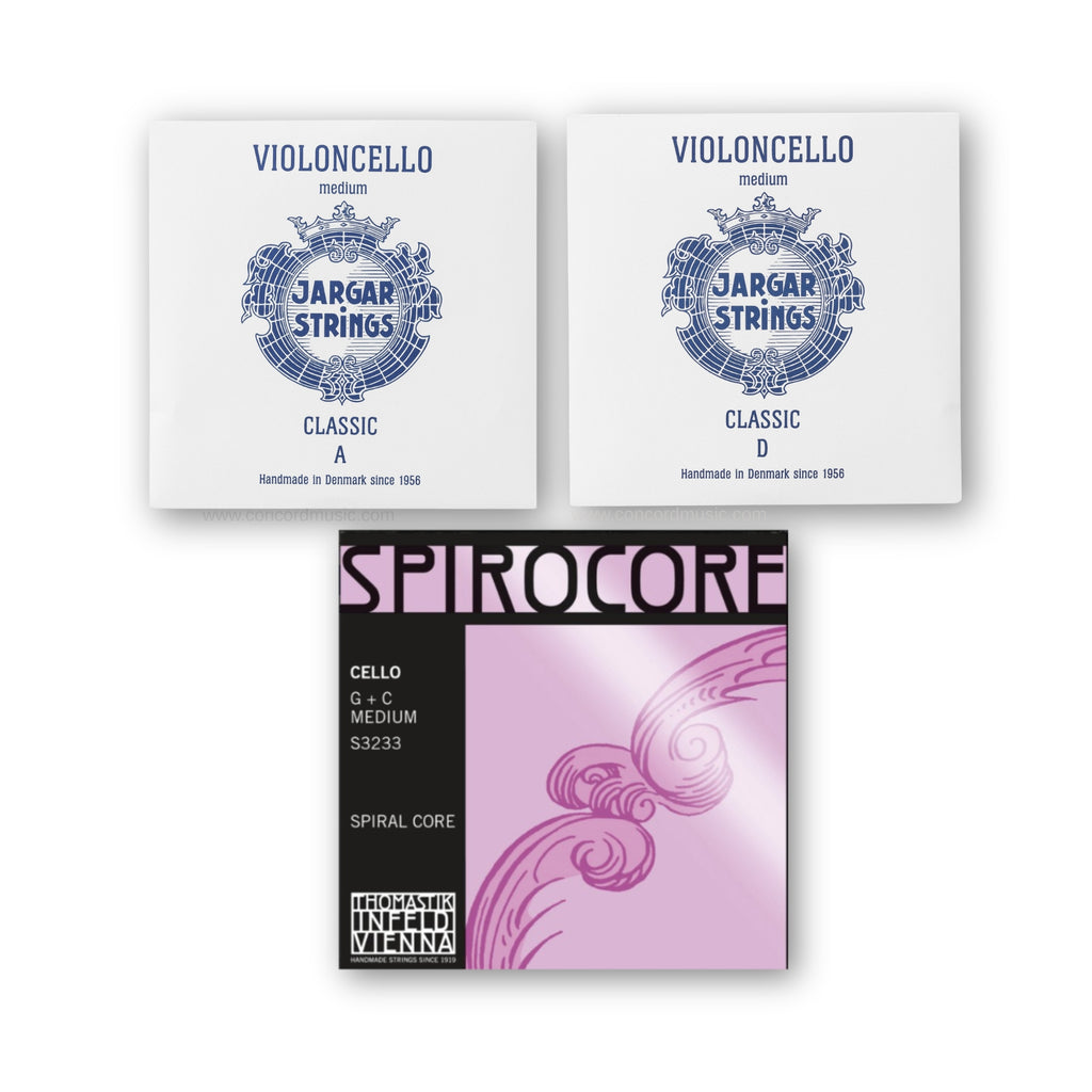 Jargar Classic Spirocore Tungsten Combination cello string set