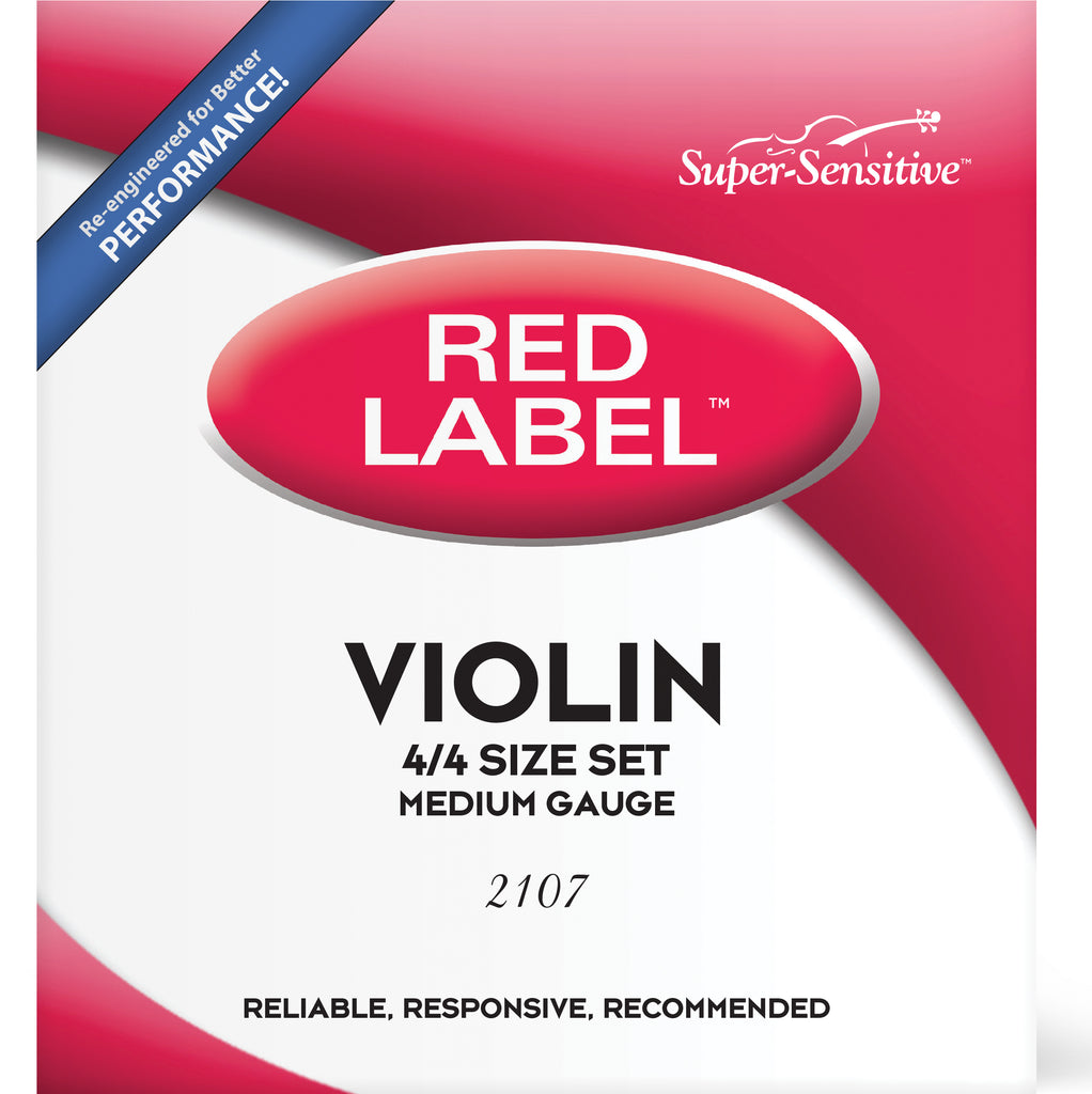 Super Sensitive Red Label Violin Set 2107 4/4 red & white package