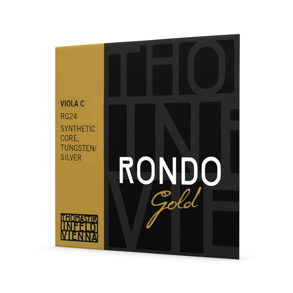 Thomastik-Infeld Rondo Gold viola C string packaging on a white background