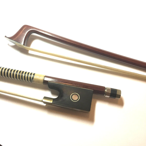 Brazilwood Violin Bow BL40 3/4 & 1/2 size showing frog & tip