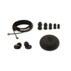 D'Addario dBud Hearing Protection for musicians shown with 5 tips and accessories