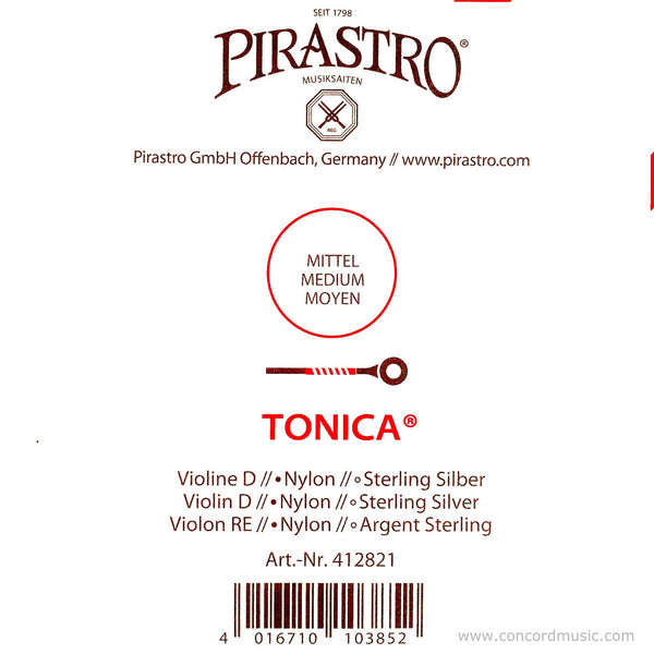 Tonica Silver D Violin String