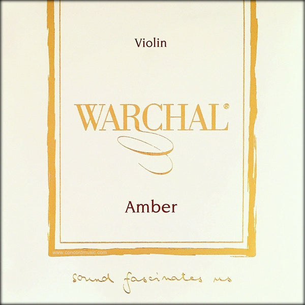 Warchal Amber Violin String Silver D Package Label
