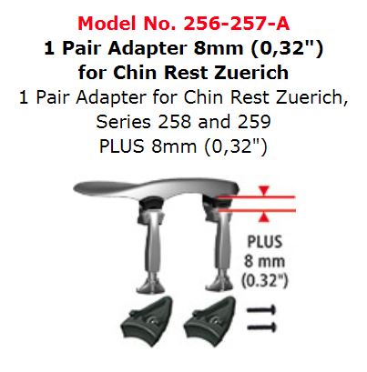 1 Pair Adaptor for Chinrest Zuerich 256-257-A 