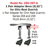 1 Pair Adaptor for Chinrest Zuerich 256-257-A 