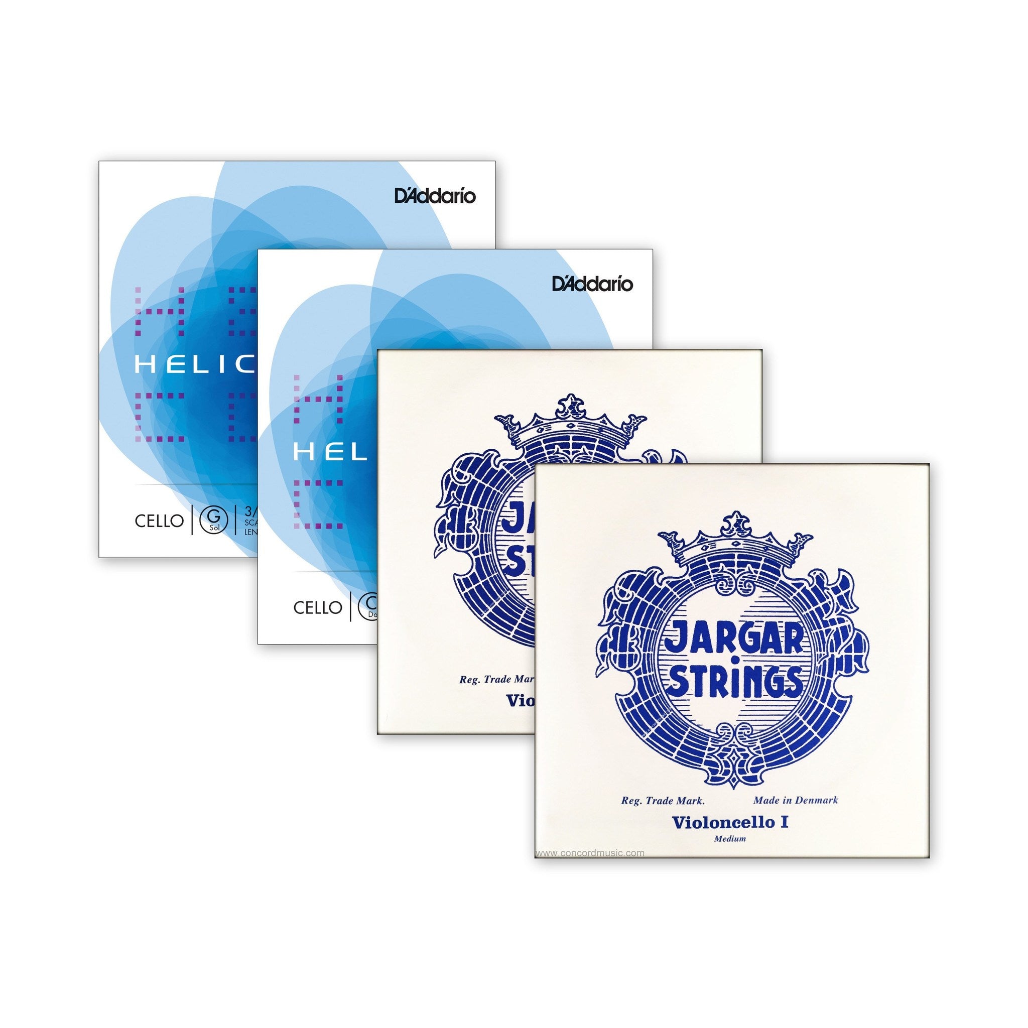 CELLO SET JARGAR A and D with Helicore G C