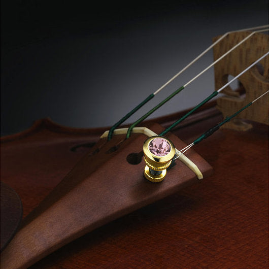 Luxitune violin string adjuster light rose solitaire