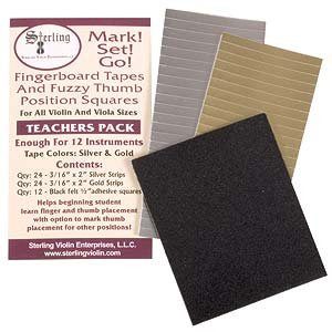 Mark Set Go Fingerboard tapes violin teacher pack