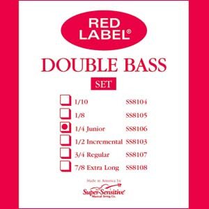 Super-Sensitive Red Label Bass String Set CLOSEOUT